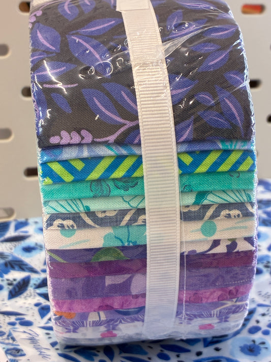 Jelly roll - 40 strips vibrant blues/purples