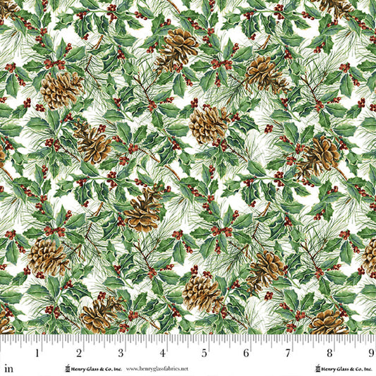 Joyful Snowmen - pine cones and holly berries