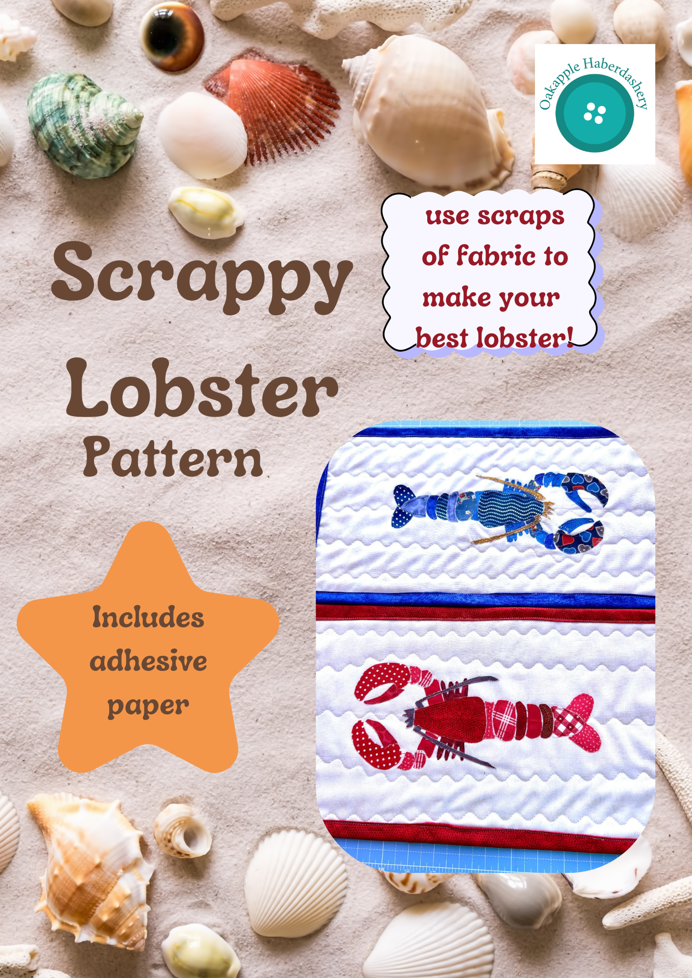 Scrappy Lobster pattern