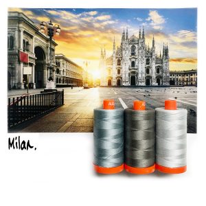 Aurifil Colour Builders 3 large 50 wt spools - Milan Grey