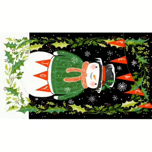 Winter Joy - snowman panel -Cori Dantini