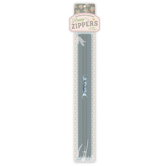 Lori Holt - Happy Zipper 22 inch double pull zipper - rustic