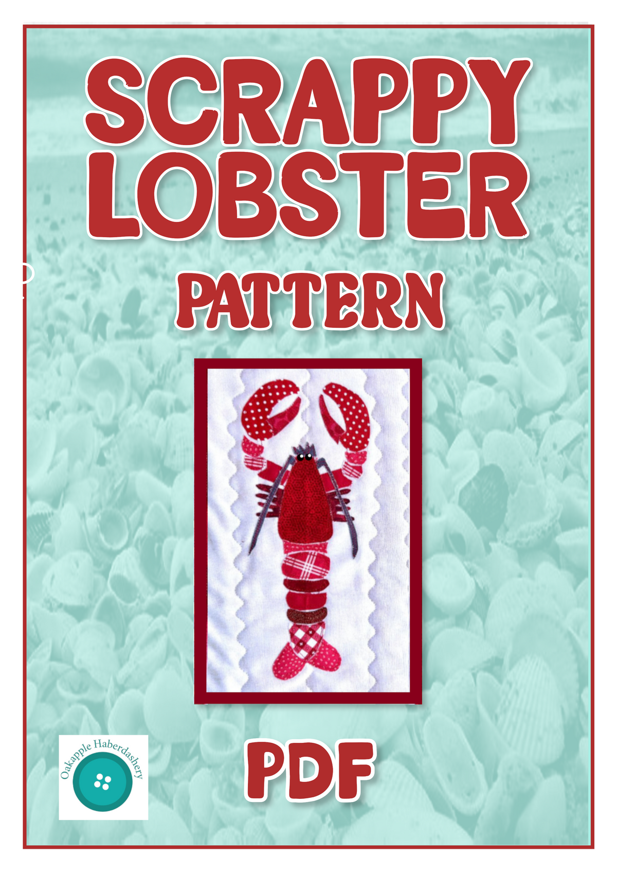 Scrappy Lobster Pattern (PDF File, Digital Download)