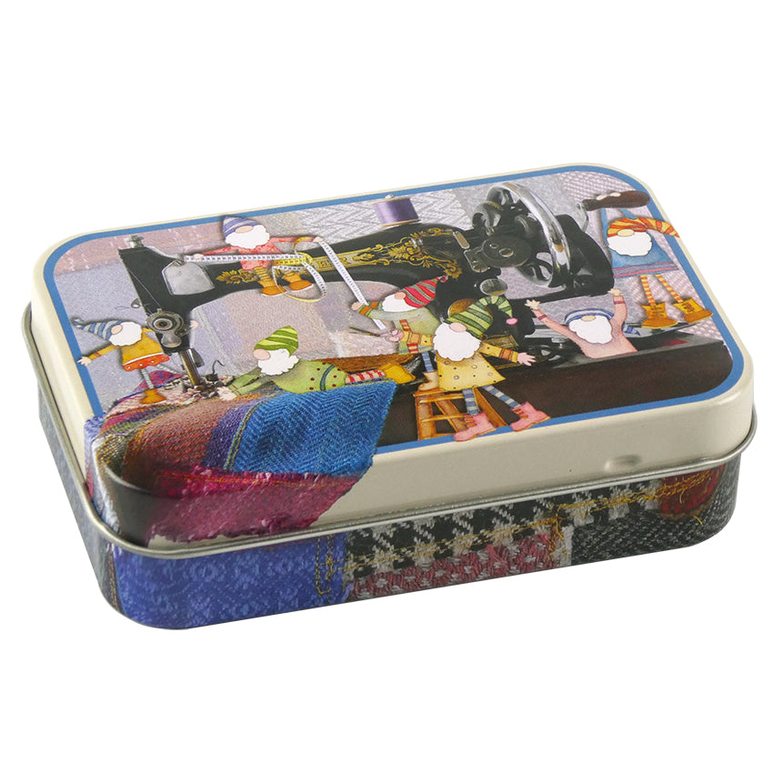 Emma Ball - Mini hinged Tin - Sewing Gnomes