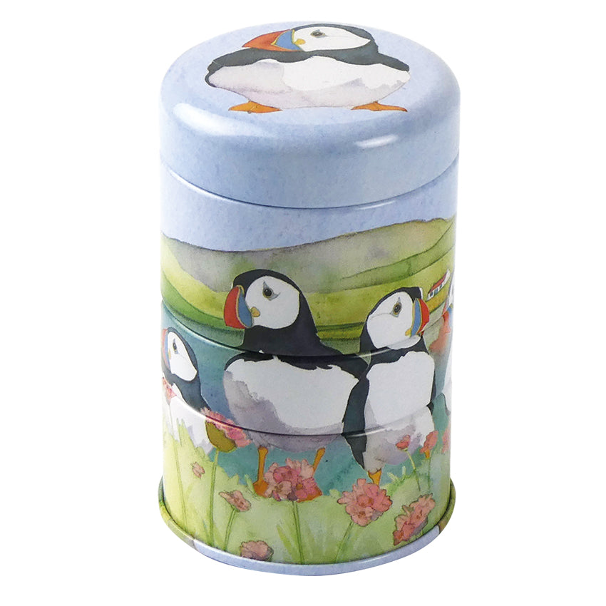 Emma Ball - Mini stacking tine - Sea Thrift Puffins