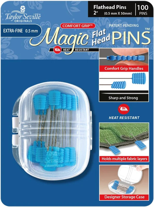 Magic Pins - flat head extra fine 0.4mm pack of 50
