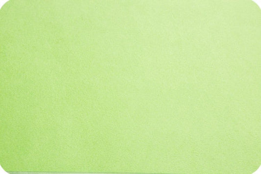 Shannon solid colour minky plush - lime  per half metre