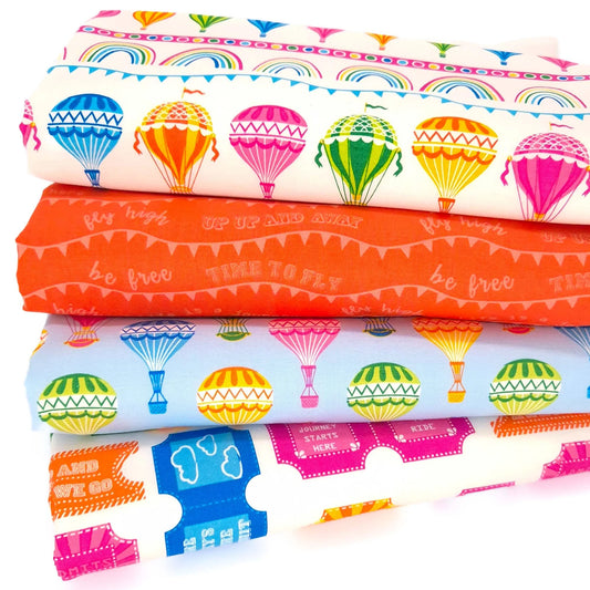 Stuart Hillard fat quarter bundle hot air balloons