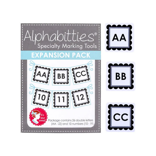 Alphabitties expanasion pack  - speciality quilt marking tools - grey