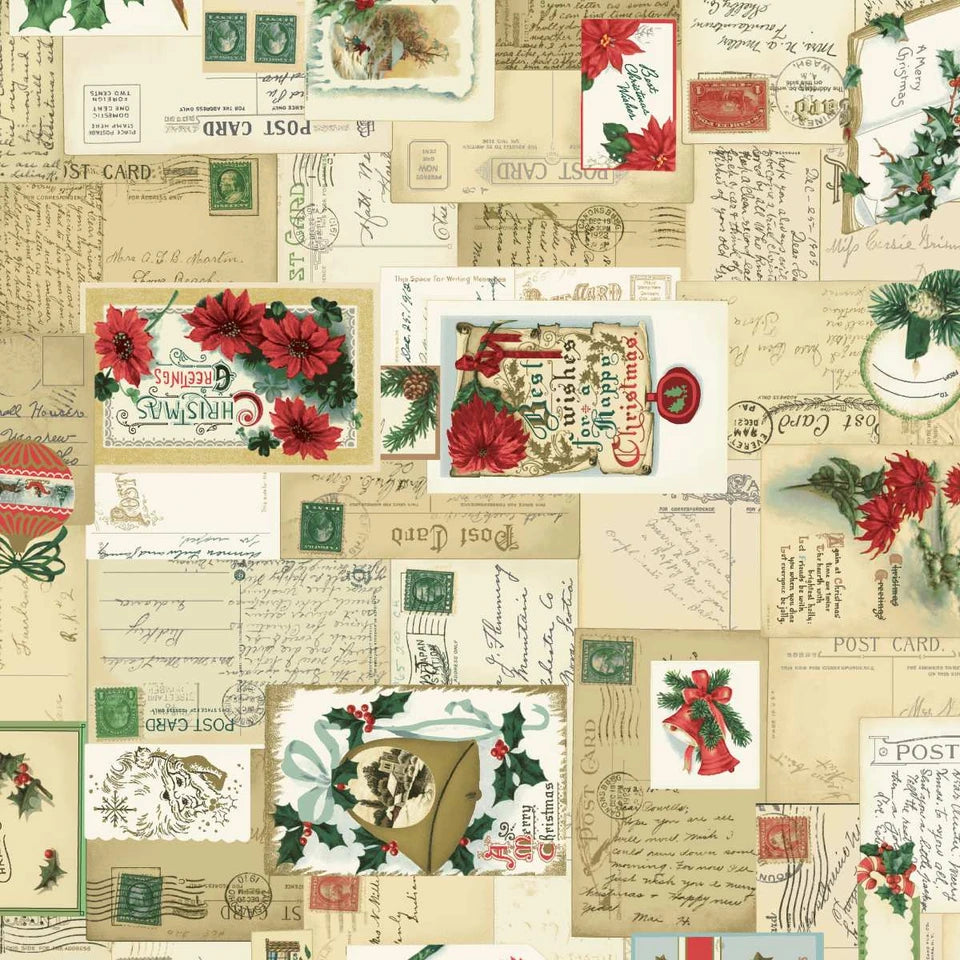 Greetings at Christmastide - colourful postcards