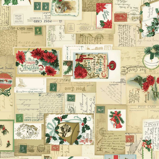 Greetings at Christmastide - colourful postcards