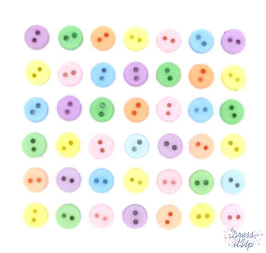 Tiny pastel buttons