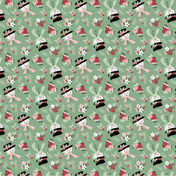 Frost and Flurry - snow tossed mint