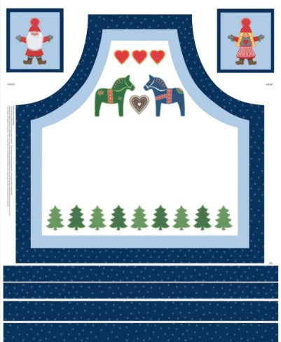 Tomtem's Folklore Christmas - apron panel