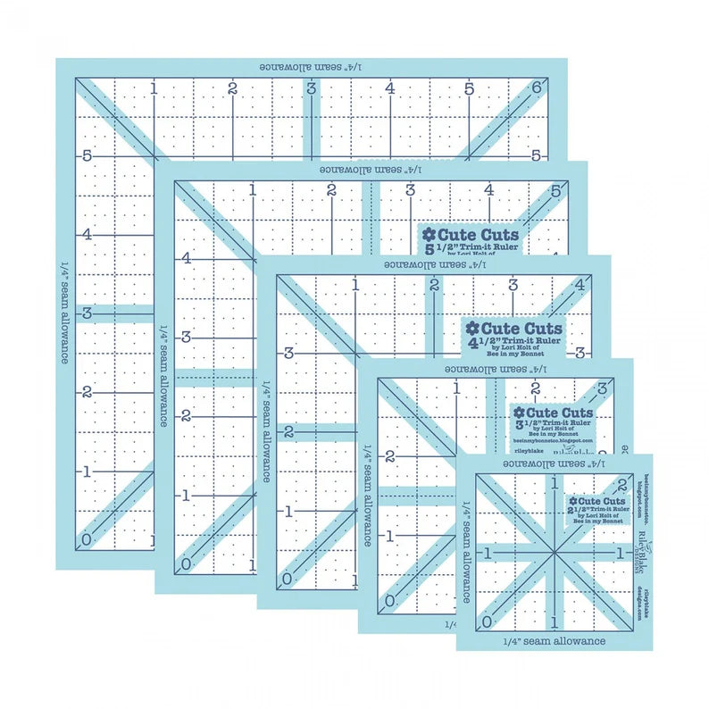 Lori Holt Cute Cuts - five square rulers