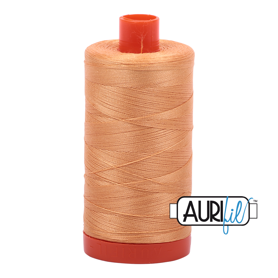 Aurifil cotton thread 50WT 2214 yellow gold