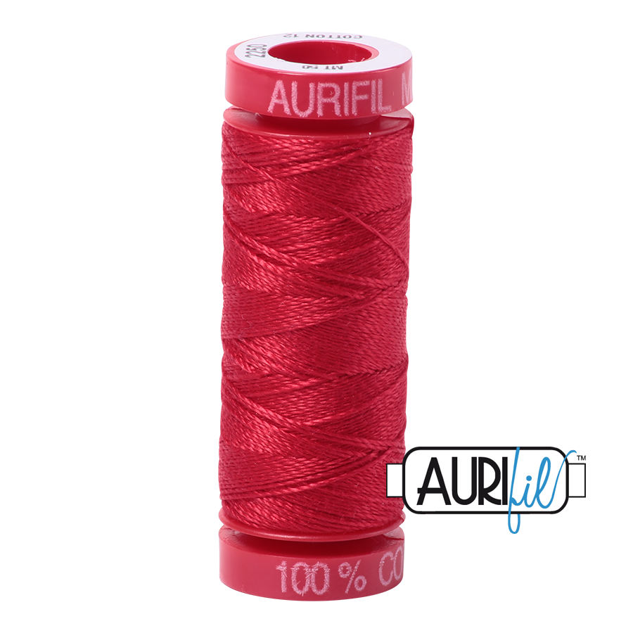 Aurifil 12 weight small spool - red 2250